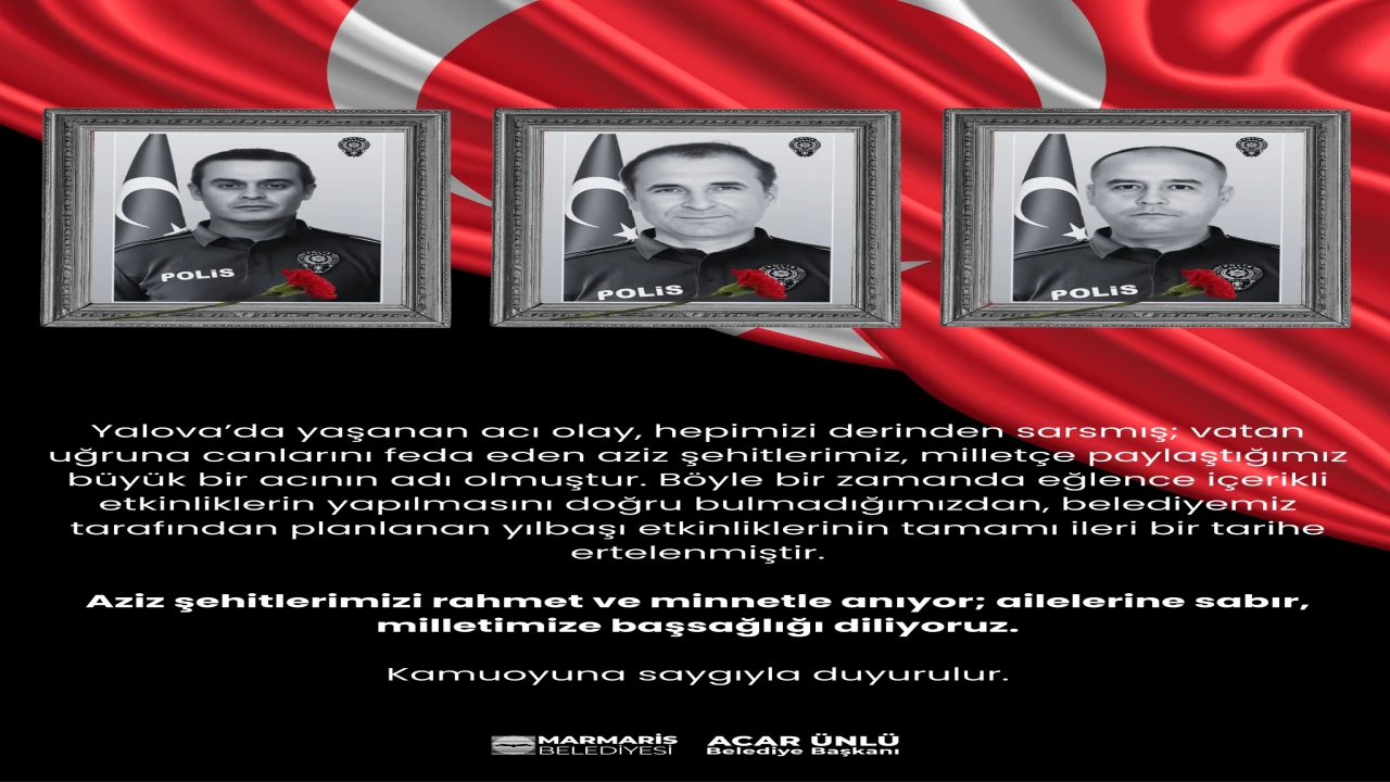 MARMARİS’TE YENİ YIL ETKİNLİKLERİ İPTAL EDİLDİ