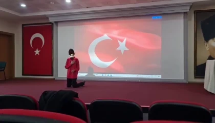 Muğla’da düzenlenen "İstiklal Marşı’nı Ezbere Güzel Okuma Yarışması"nda